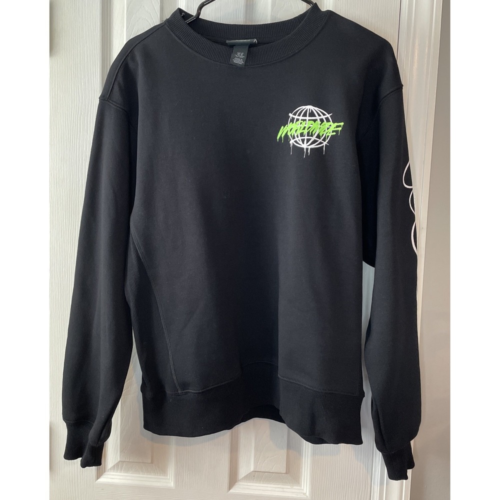 H&M Sweatshirt Men's XS Black Relaxed‎ Fit